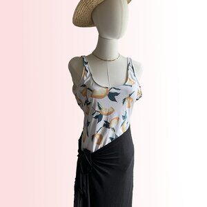 Dixperfect lemon white swimsuit one piece NWT